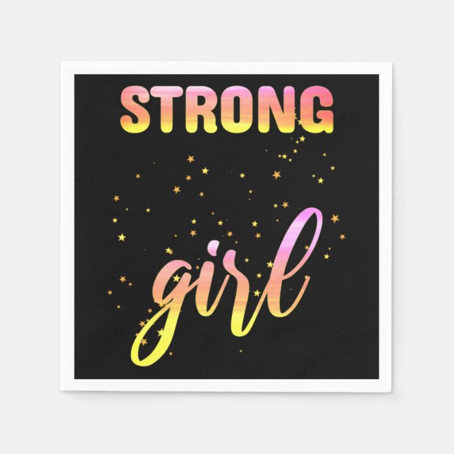 Guardanapo De Papel Strong Girl Pastel Star (Frente)