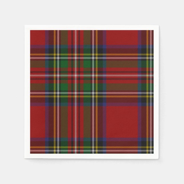 Guardanapo De Papel Stuart Xadrez Tartan Christmas (Frente)