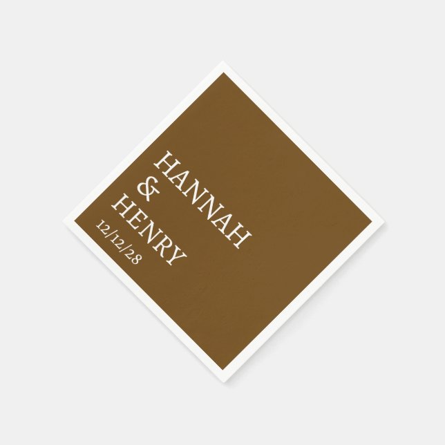 GUARDANAPO DE PAPEL STYLISH MODERN MINIMALIST SCRIPT CUSTOM WEDDING  (Canto)