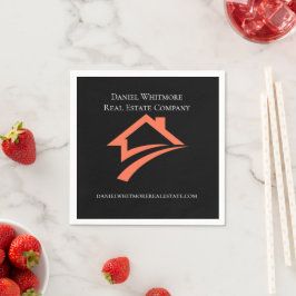 Guardanapo De Papel Stylish Unique Black Real Estate Agent