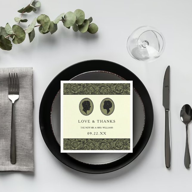 Guardanapo De Papel Sua Coleção de Casamentos de Arte Deco Silhouette (Criador carregado)