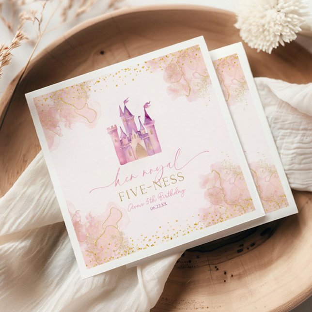 Guardanapo De Papel Sua Festa de aniversário Real de 5 da Princesa 5-N (Criador carregado)