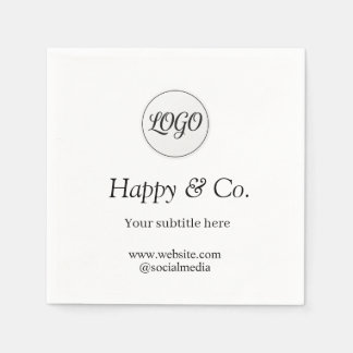 Guardanapo De Papel sua logotipo nome da empresa subtítulo site social