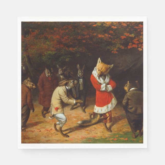 Guardanapo De Papel Sua Majestade Recebe (por William Holbrook Beard) (Frente)