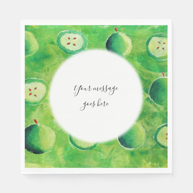 Guardanapo De Papel Sua Mensagem Apple (Frente)