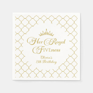Guardanapo De Papel Sua Real Noite Dourada Princesa 5 Aniversário