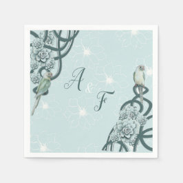 Guardanapo De Papel Sucultivos Verdes do Pinheiro Azul