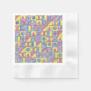 Guardanapo De Papel Sudoku One-Modern Bauhaus Arte Geométrica