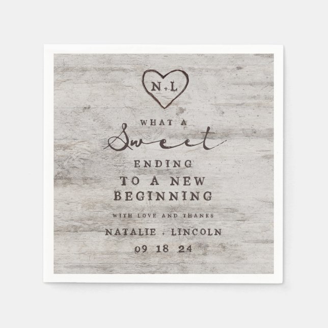 Guardanapo De Papel Suecas talhadas Rústica, Bresca, Madeira doce (Frente)