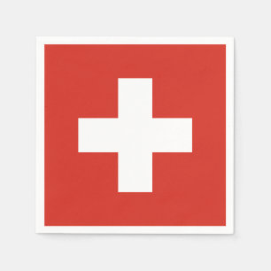 Guardanapo De Papel Suiça - cruz branca