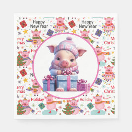 Guardanapo De Papel Suíno de Natal