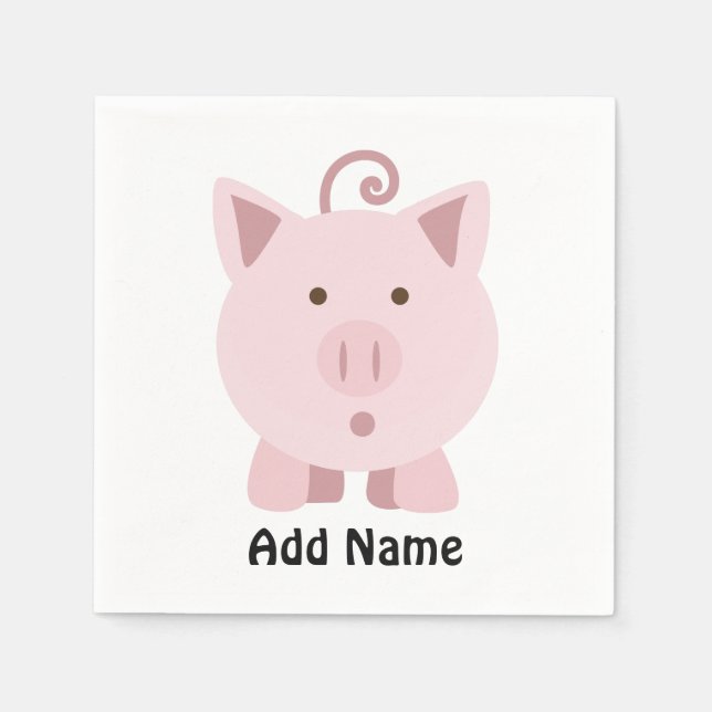 Guardanapo De Papel Suíno Surpreso Cugado (Frente)