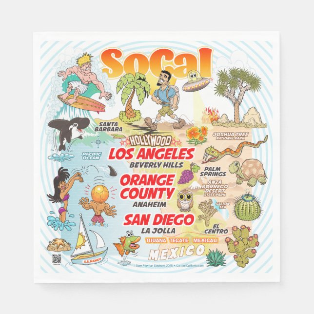 Guardanapo De Papel Sul da Califórnia (Frente)