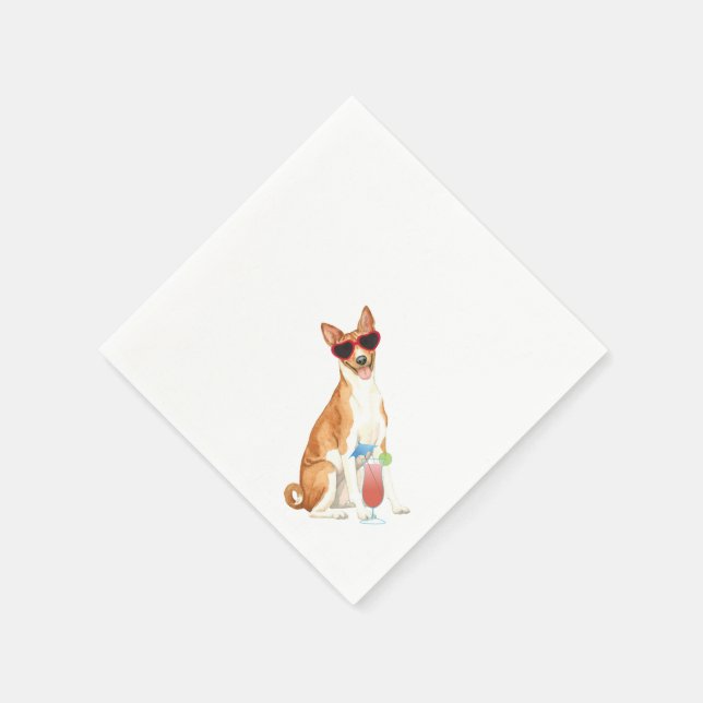 Guardanapo De Papel Summer Basenji Napkins (Canto)