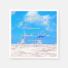 Guardanapo De Papel Summer Beach Retirement Party Cocktail