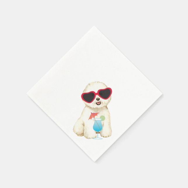Guardanapo De Papel Summer Bichon Frise (Canto)