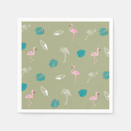 Guardanapo De Papel Summer Birthday & Flamingo Party Table Decor