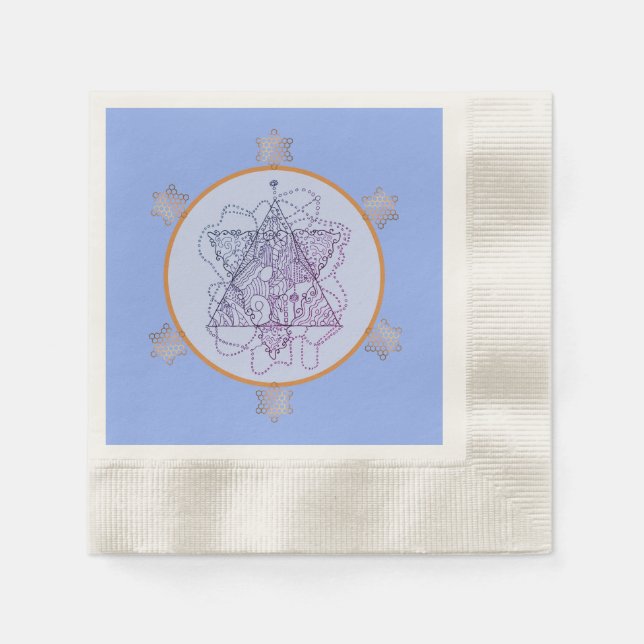 Guardanapo De Papel Summer Blues Jewish Star Paper Napkins (Frente)