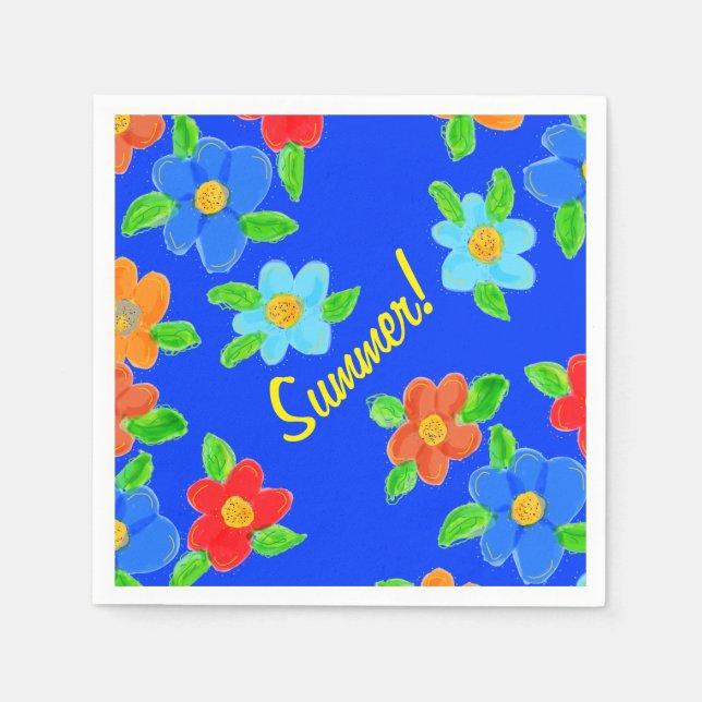 Guardanapo De Papel Summer Floral Cocktail Napkin (Frente)