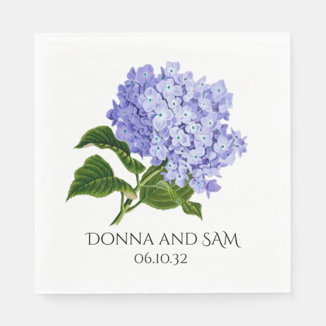 Guardanapo De Papel Summer Floral Hydrangea Wedktail Napkins (Frente)