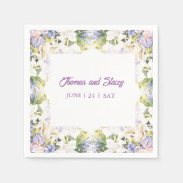 Guardanapo De Papel Summer Lilac Wildflower Casamento Romântico