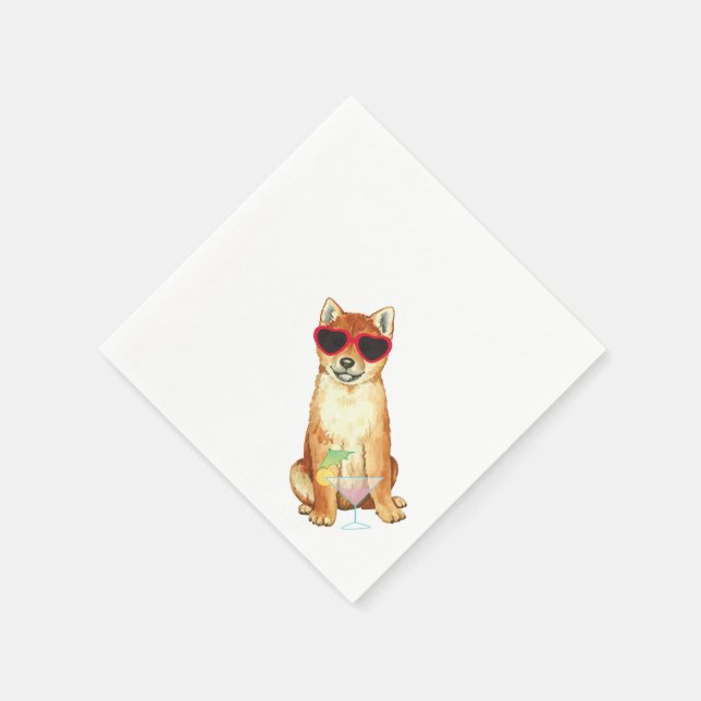 Guardanapo De Papel Summer Shiba Inu (Canto)