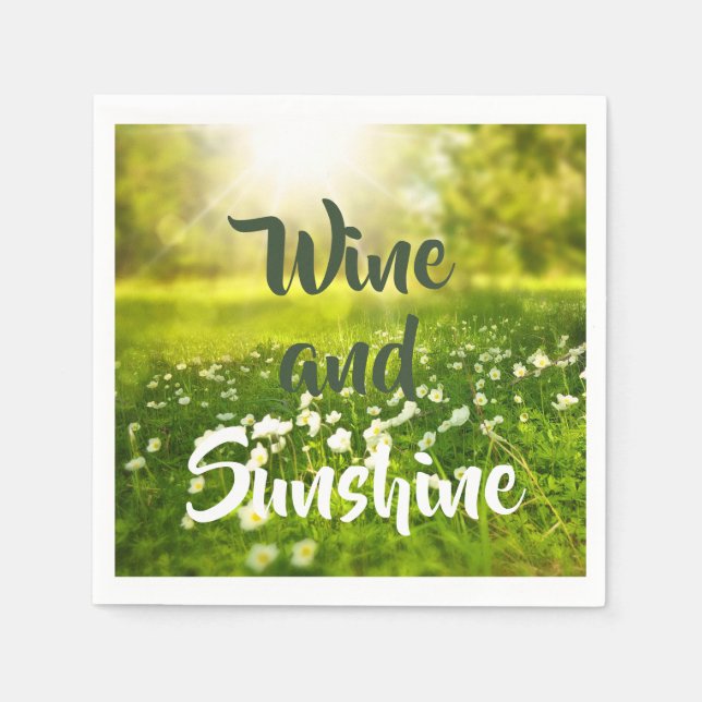 Guardanapo De Papel Summer Sunshy Divertimento Vinho (Frente)