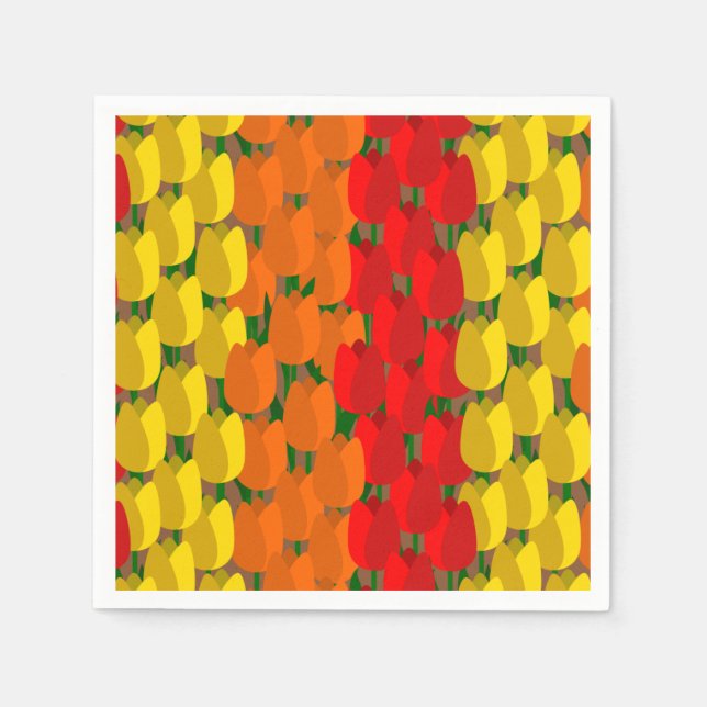 Guardanapo De Papel Summer Tulip Field (Frente)