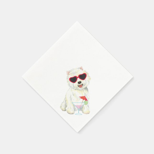 Guardanapo De Papel Summer Westie (Canto)