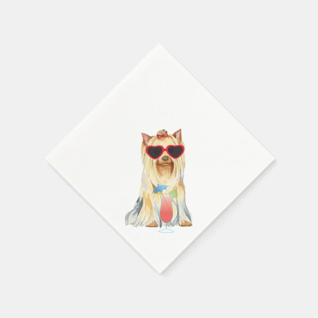 Guardanapo De Papel Summer Yorkie (Canto)