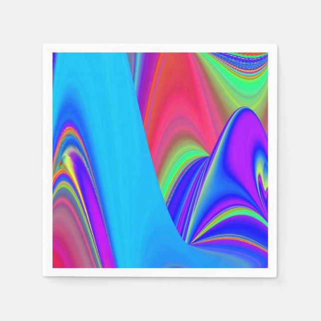 Guardanapo De Papel Summersense, Abstrato 3D Rainbowart (Frente)