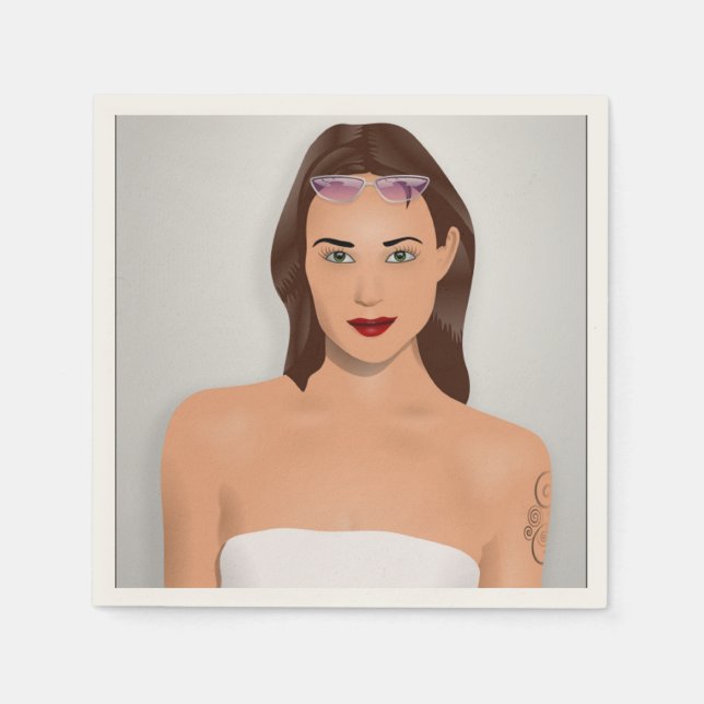 GUARDANAPO DE PAPEL SUMMMER GIRL (Frente)