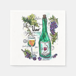 Guardanapo De Papel Sumo de coquetel - Vinho e Queijo