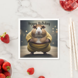 Guardanapo De Papel "Sumo Squeakdown: O Poderoso Lutador de Porquinho-