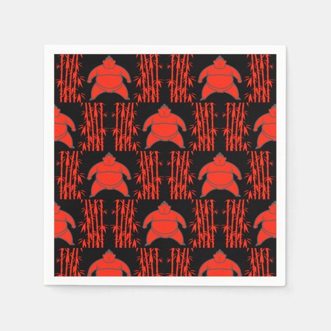 Guardanapo De Papel Sumo Wrestler (Frente)