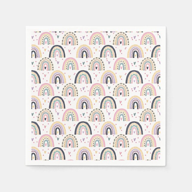 Guardanapo De Papel Sumos de chá de fraldas pastel (Frente)