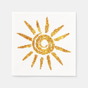 Guardanapo De Papel Sun dourado