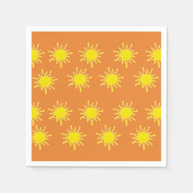 Guardanapo De Papel Sun Orange Yellow Napkins (Frente)