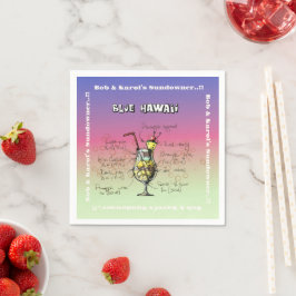 Guardanapo De Papel Sundowner Blue Hawaii Cocktail Party