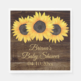 Guardanapo De Papel Sunflower Chá de fraldas Luncheon Napkin