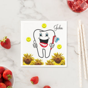 Guardanapo De Papel Sunflower Dentist Paper Napkins