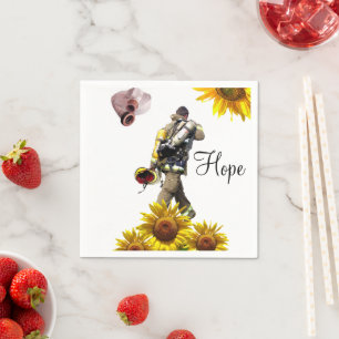 Guardanapo De Papel Sunflower Fireman Paper Napkins