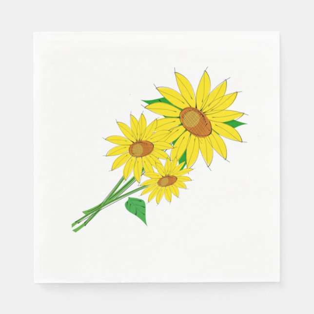 Guardanapo De Papel Sunflower Paper Napkins (Frente)