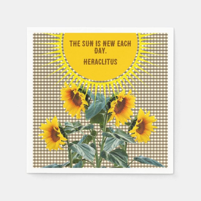 Guardanapo De Papel Sunflower Paper Party Napkins (Frente)