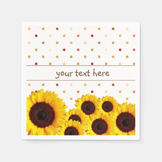 guardanapo de papel Sunflower personalizado (Frente)