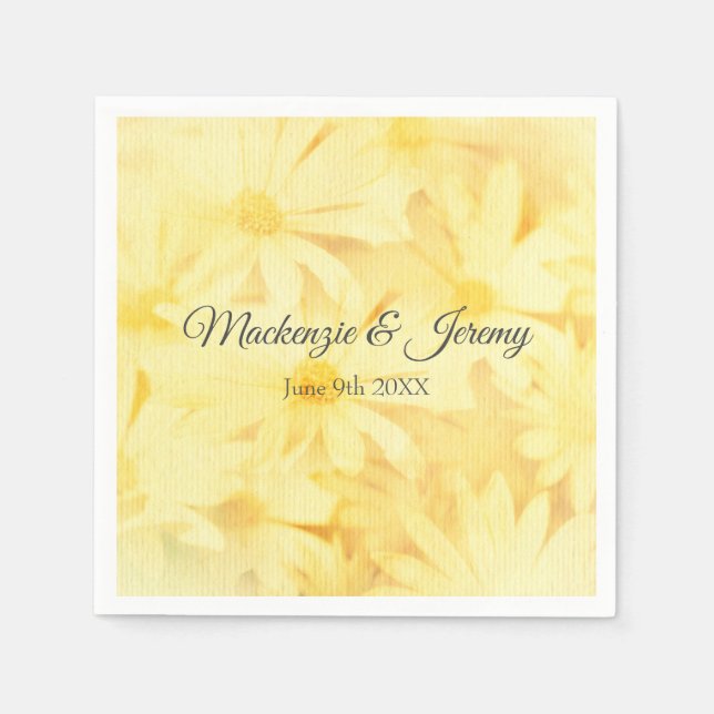Guardanapo De Papel Sunny Yellow Daisions Napkins (Frente)