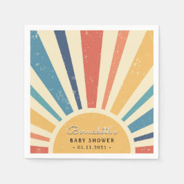 Guardanapo De Papel Sunrise I Retro Sun I Boho Sunshine