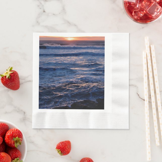 Guardanapo De Papel Sunset Beach Coined Luncheon Paper Napkins 48 (Insitu)