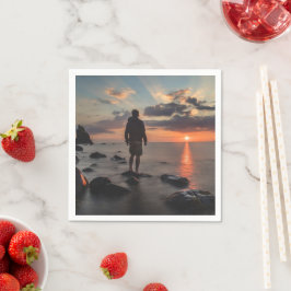 Guardanapo De Papel Sunset Beach Standard Cocktail Paper Napkins 32