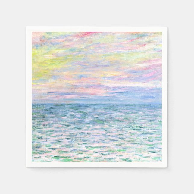 Guardanapo De Papel Sunset em Pourville por Monet (Frente)